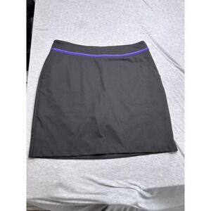 Greg Norman Womens Stretch Skort‎ Medium Black Play Dry Skirt Shorts NWT
